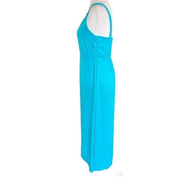Whistles Turquoise Andie Button Dress 4 Maxi Fairy Coastal Resortwear Colorful - Picture 3 of 14